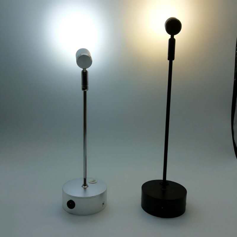 led无线充电电池WW射灯玻璃柜台灯珠宝展柜展示柜展会立柱灯