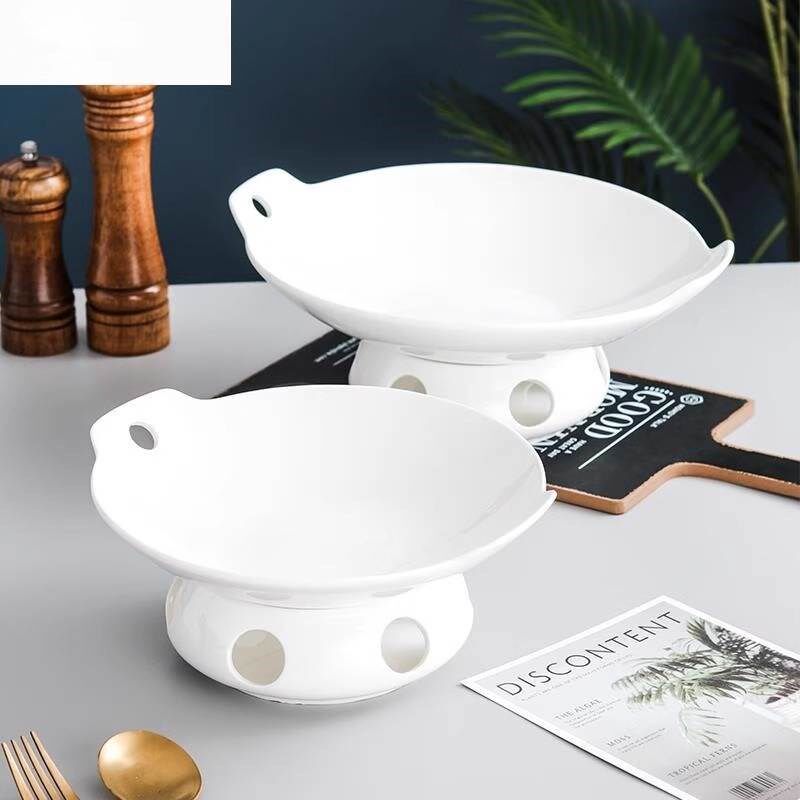 陶瓷明炉干锅酒精炉子小火锅酒精商用保温餐具煲蜡烛加热炉