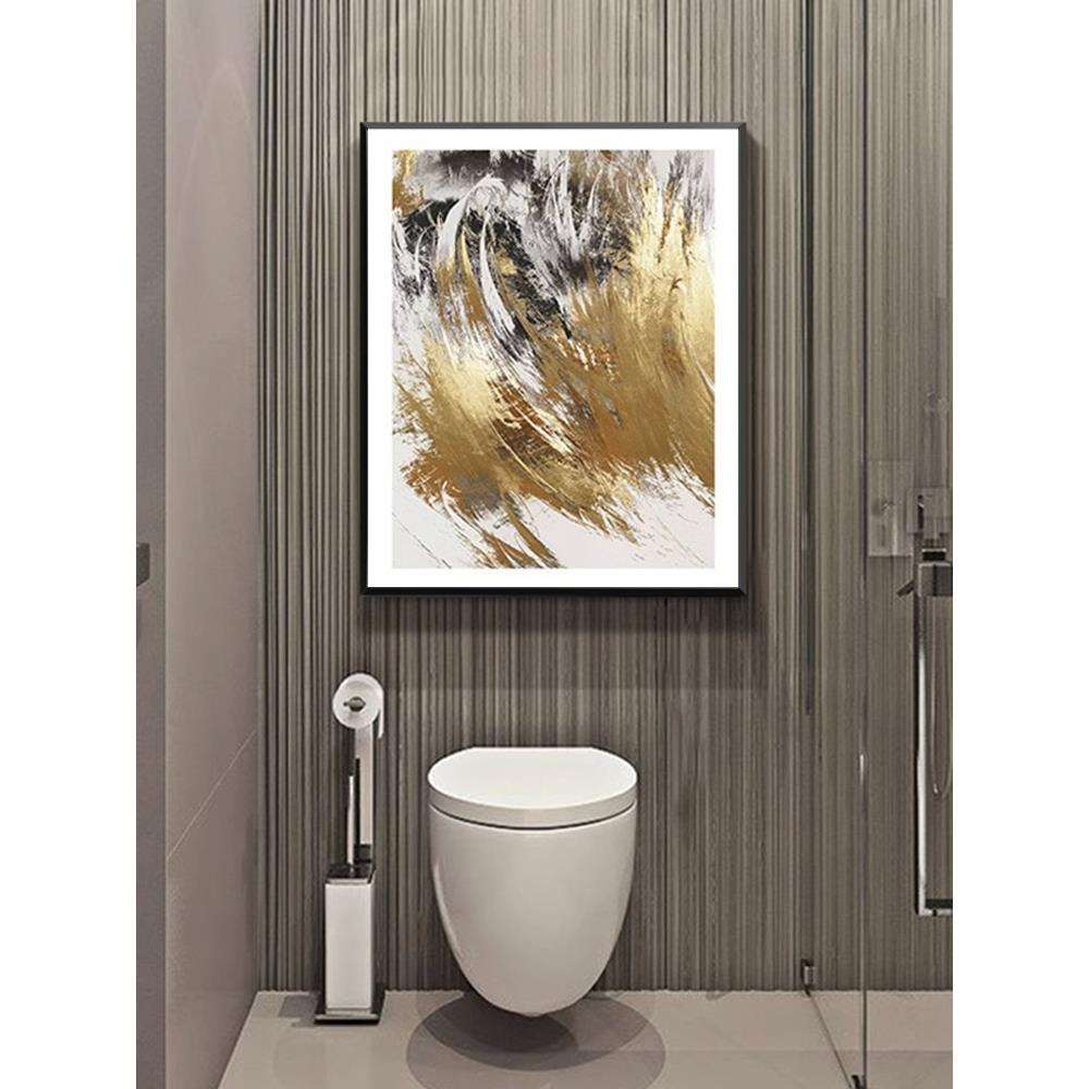 现代轻奢风抽象艺术卫生间画装饰画瓷砖墙壁画厕所洗手间墙壁挂画