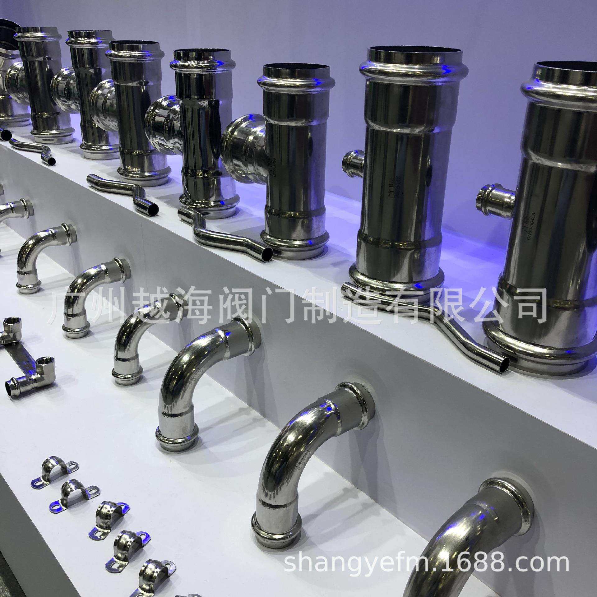 不锈钢水管弯头不锈钢双卡压式管件不锈钢饮用水管件45°等径弯头