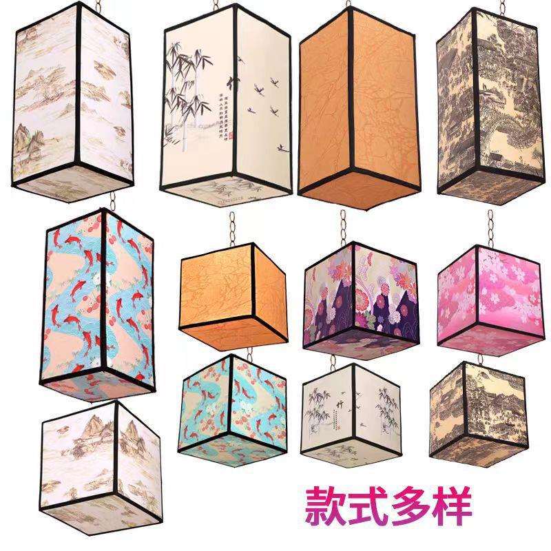国潮风长方形网红旅游景区中式创意火锅店餐厅古风吧台装饰灯笼