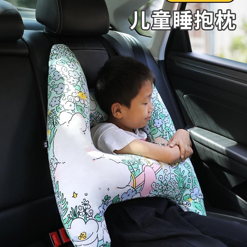 儿童车上睡觉长途汽车宝宝头枕护颈枕后排带护肩套防勒脖