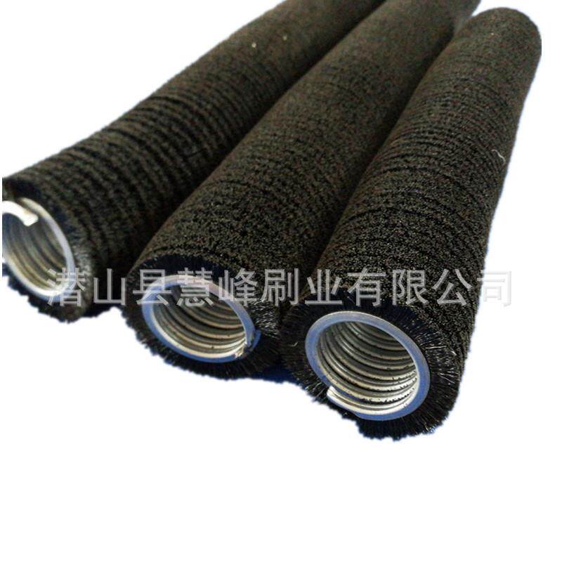 工业毛刷辊抛光圆筒刷螺旋内外绕弹簧刷缠绕式尼龙塑料丝弹簧刷辊