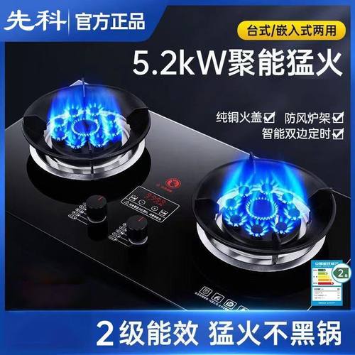 先科燃气灶双灶煤台式嵌