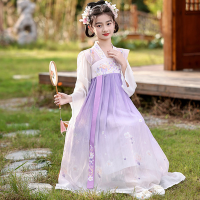 女童汉服2025新款儿童古装连衣裙