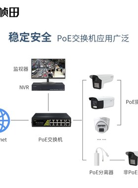 桢田8+2国标智能POE交换机 0口百千兆48V网线集线器 GNT-P920ES