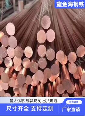 T2紫铜棒实心铜棒 T3接地导电红铜棒H59.H62黄铜棒黄铜排任意尺寸