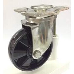 2205-1-T2-NH 耐腐蚀 全不锈钢活动轮 安装高度165MM 轮宽32脚轮