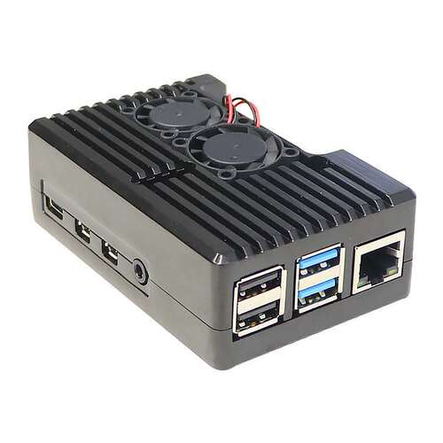 4代铝合金外壳RS01带双风扇92x62x32MM工程盒控制盒仪表仪器外壳