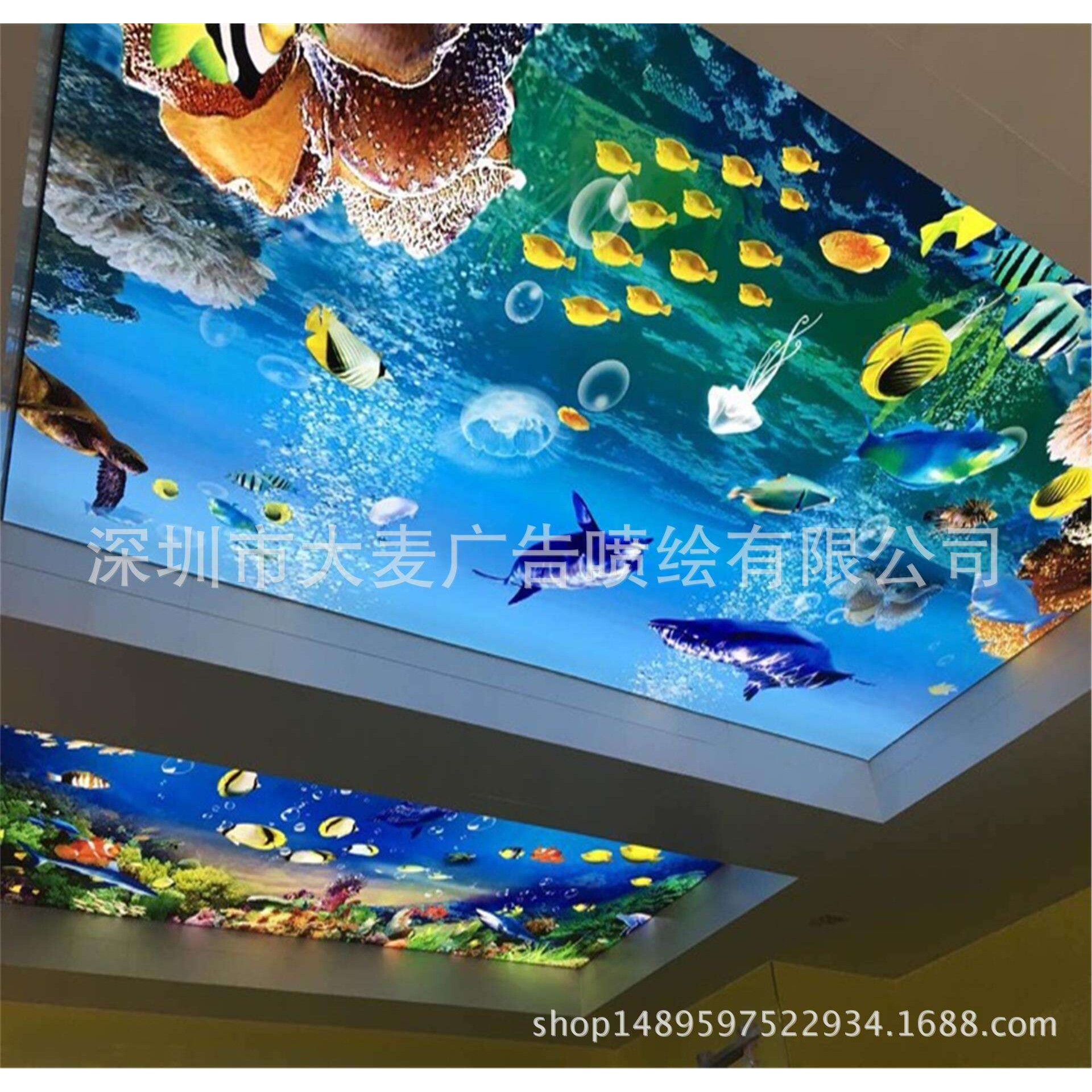 艺术墙纸UV喷绘 室内装修UV喷绘 墙壁装饰壁画喷绘打印墙纸