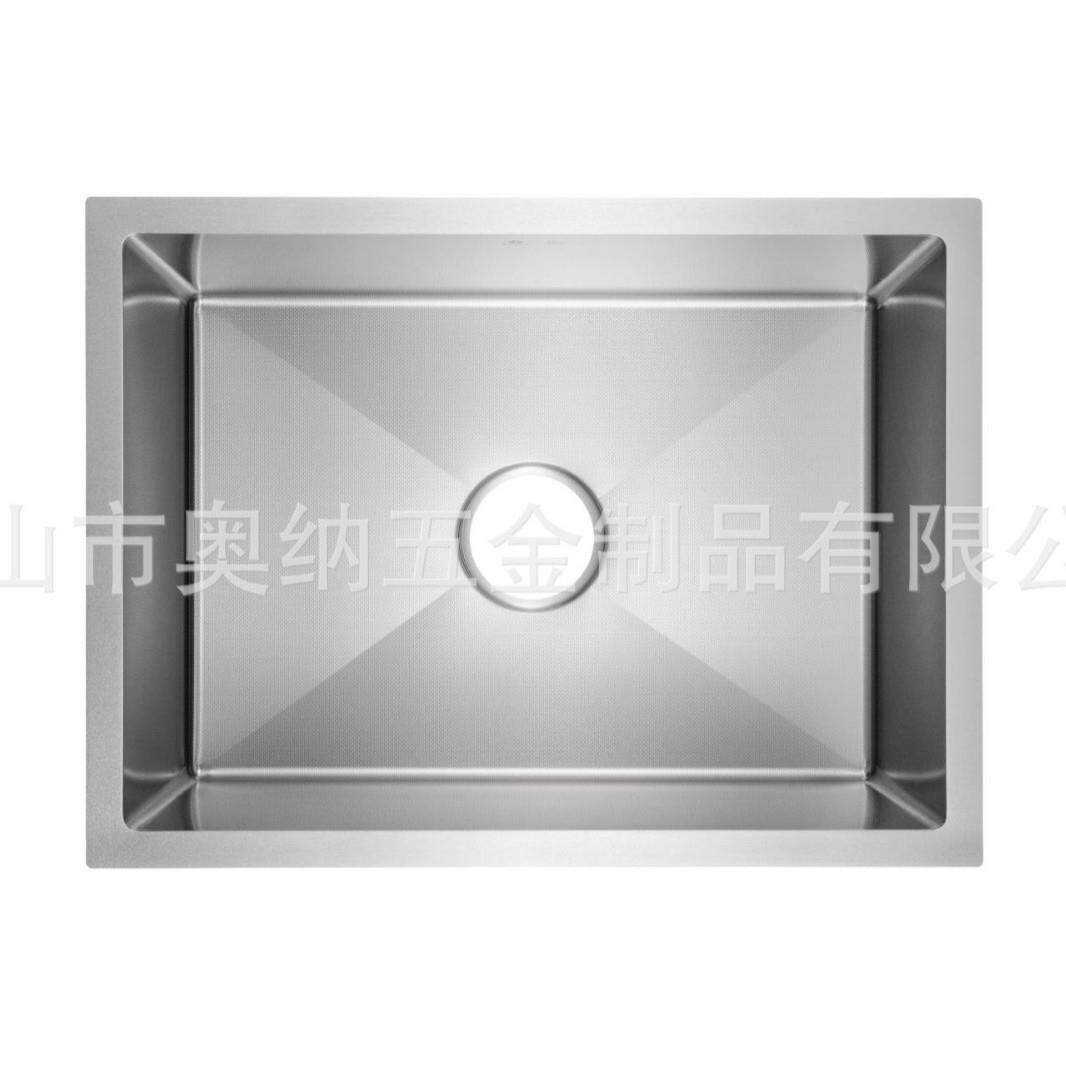 厨房水槽201拉丝蜂窝不锈钢大单槽手工盆台下单盆工厂