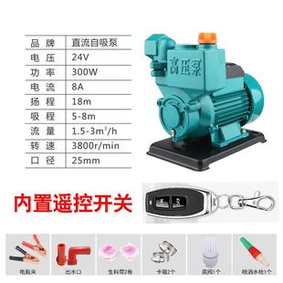 直流12v48v小型自吸泵抽水机船用浇菜洗车园林电瓶车自来水增压泵