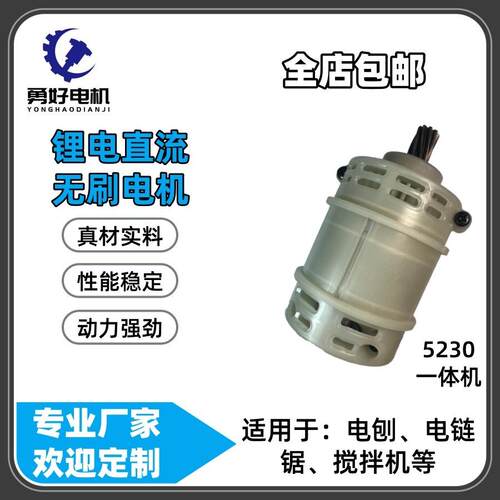 5230一体机电刨电链锯搅拌机用电动工具锂电无刷直流电机转子定子