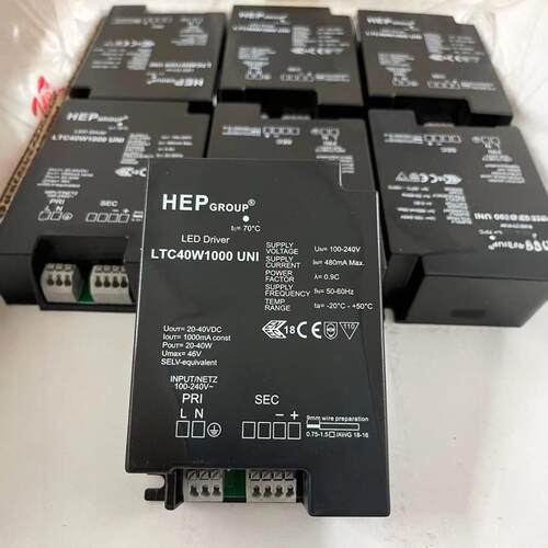 LED驱动器 HEP GROUP LTC40W1000 UNI 变压器 100-240V 480mA