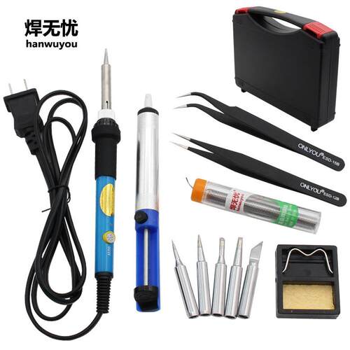 自产自销电烙铁套装 可调温电烙铁110v套装工具 220V 60W烙铁套装