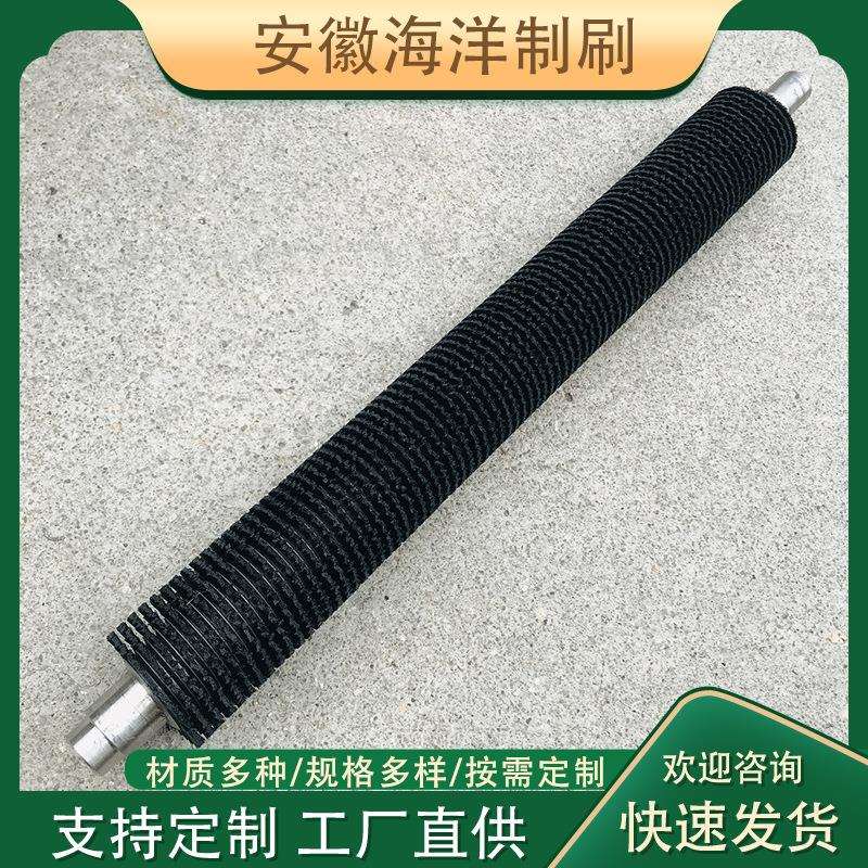 厂家螺旋清洗机毛刷辊 工业尼龙丝缠绕式毛刷辊 地板机械刷辊