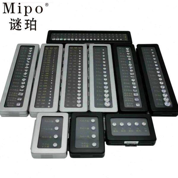 仿裸钻锆石大小对比色石钻石重量直径比尺寸比重教学工具道具展示