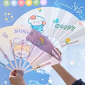 幼儿园儿童毕业折扇女子折叠扇小孩夏季 节卡通小礼物学生小折叠扇