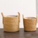 手提北欧藤编家居草编花盆客厅家居简约花盆海草编织摆件花篮花篮