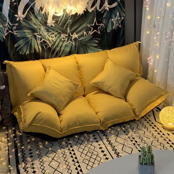 懒人沙发榻榻米折叠网红款椅卧室女双人小户型躺椅阳台椅子可爱床