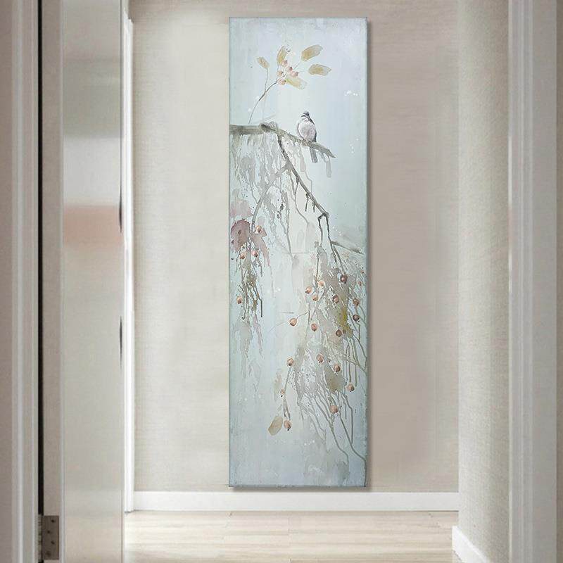 新中式客厅茶室装饰画中国风花鸟素雅酒店客栈民宿墙面壁画挂画