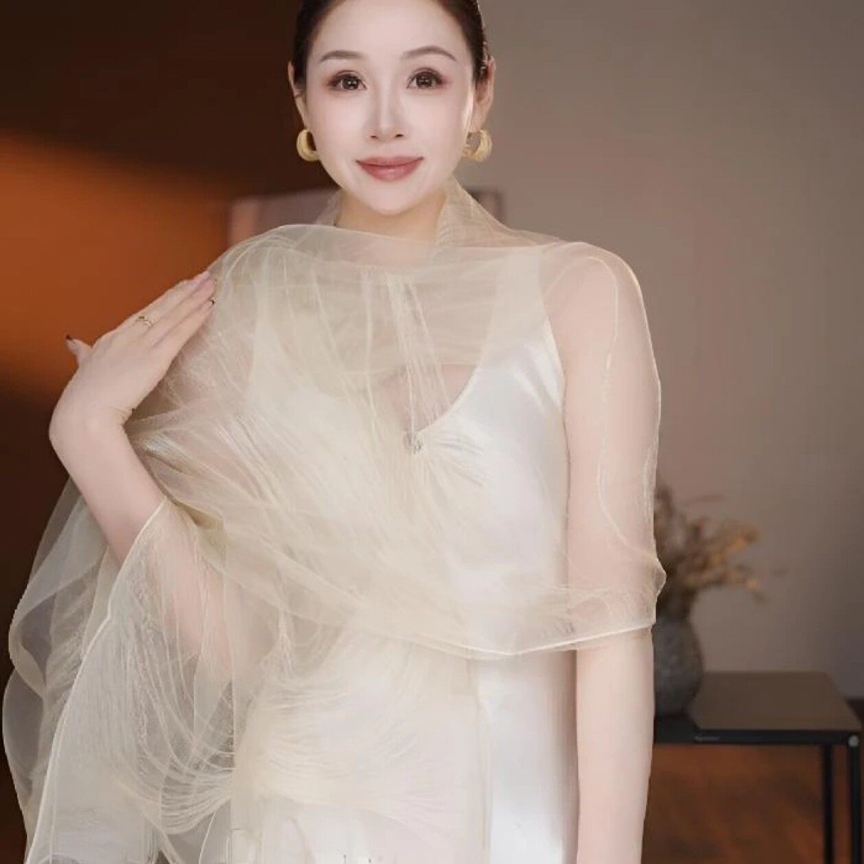 达芬奇密码100%桑蚕丝丝巾女夏薄款三层肌理夏季旅游拍照防晒纱巾