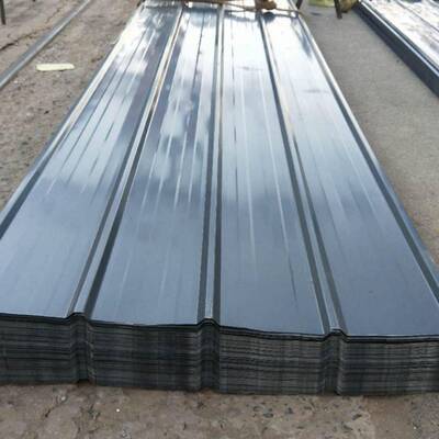 0.5毫米厚灰色铁皮瓦彩钢瓦屋顶防雨板彩钢板镀锌铁皮工地围挡板