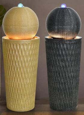 流水喷泉风水球招财落地摆件客厅家居装饰品循环水加湿器开 业礼