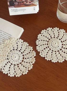 枝悟 转运花蕾丝垫 手工编织文艺家居装饰摆件布垫花瓶垫香薰垫