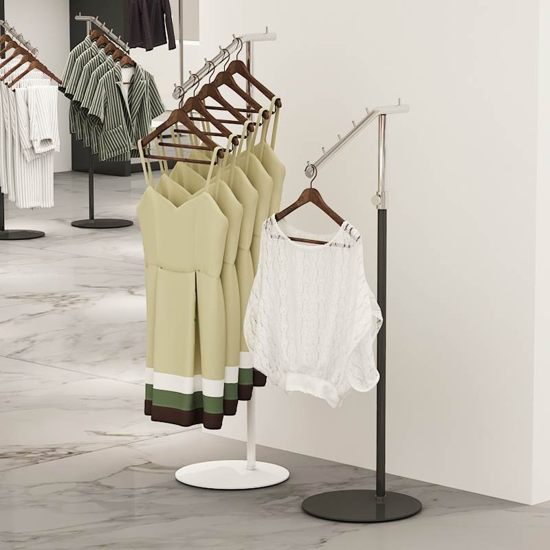 LANCE 矮款落地挂衣架迷你小型飘窗晾衣架超窄卧室极窄衣帽架收纳