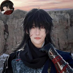 天暗星cos假发男李星云拖尾狼尾水母头奶狗画江湖之不良人全头套