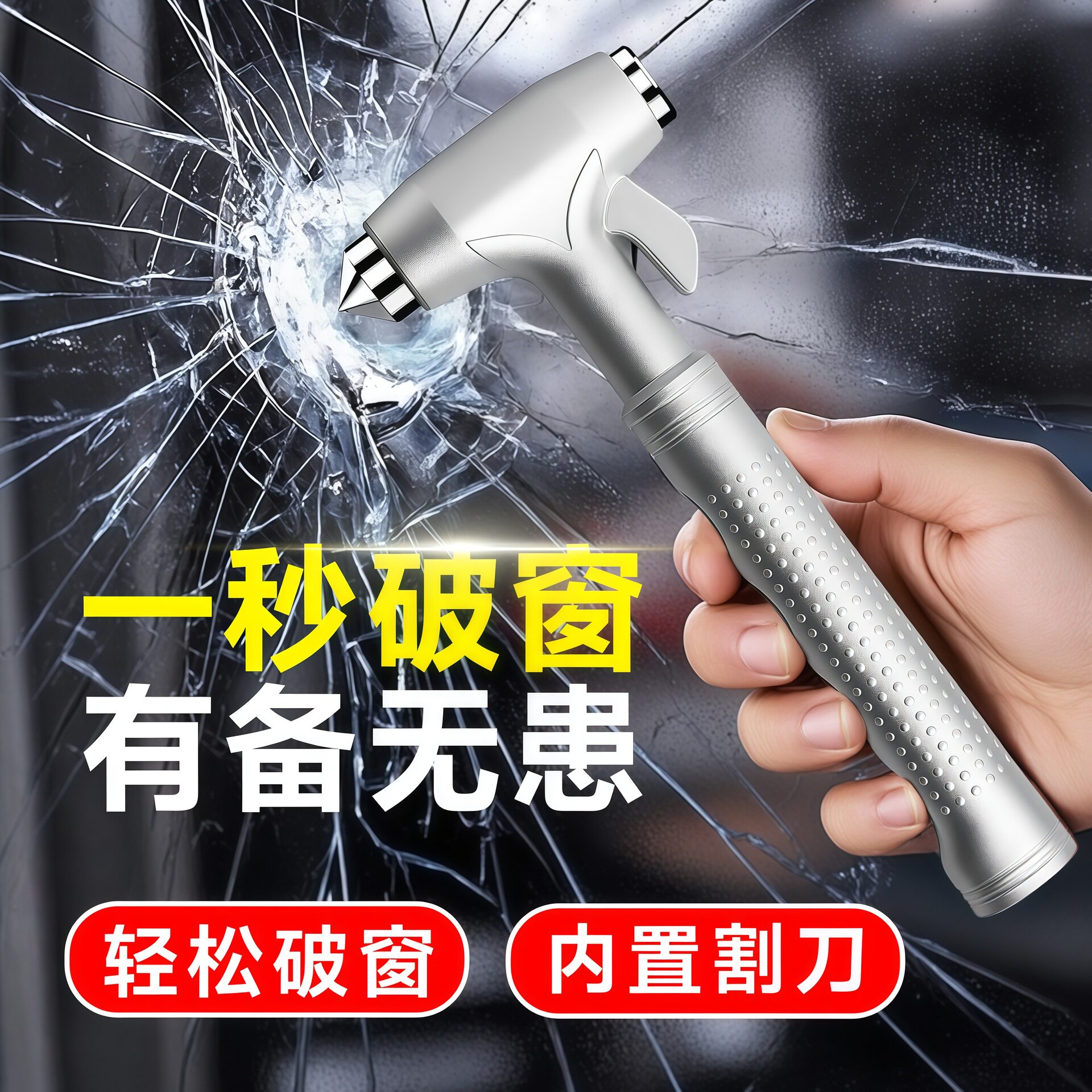 汽车安全锤多功能逃生锤车窗玻璃击碎器车载防身锤一秒破窗器