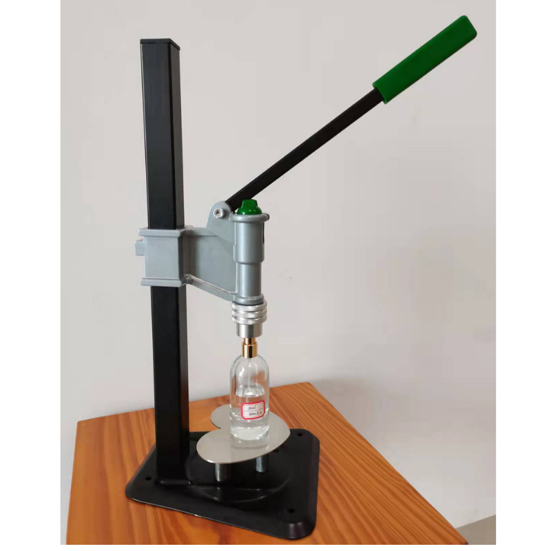 源头工厂分装香水瓶压盖器13/15卡口塑喷压套机液体包装机