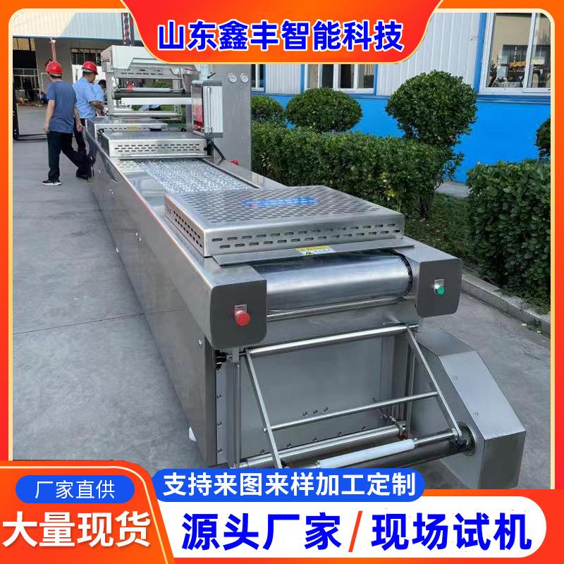 冷冻鲜面条拉伸膜真空包装机 速冻面块全自动真空机 真空包装设备