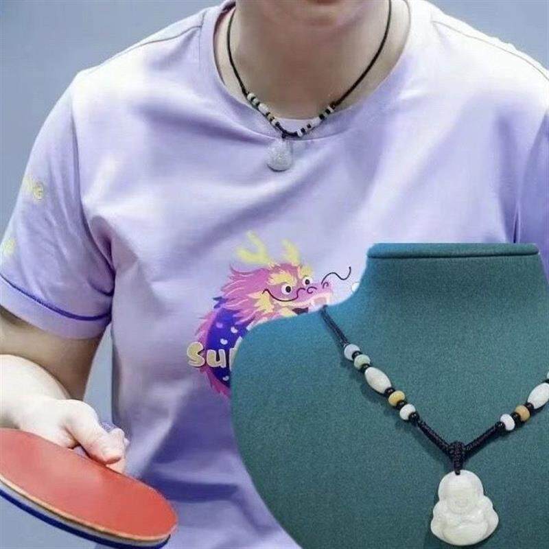 孙颖莎同款项链黑色高档编织挂绳吊坠绳项链绳子翡翠挂件绳子挂绳