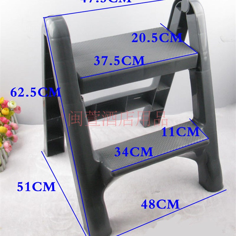 洗车塑料家用可折叠汽车美容梯椅铝两二步摄影小梯加厚洗车台