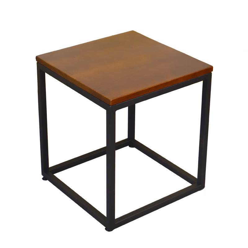 现代实木茶几桌客厅家用方几方形边几沙发角几铁艺咖啡桌