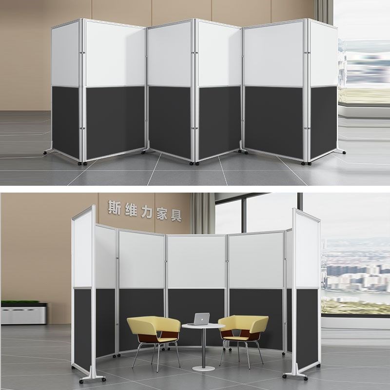 办公室屏风隔断活动推拉现代工厂车间带轮折叠移动挡板墙安装