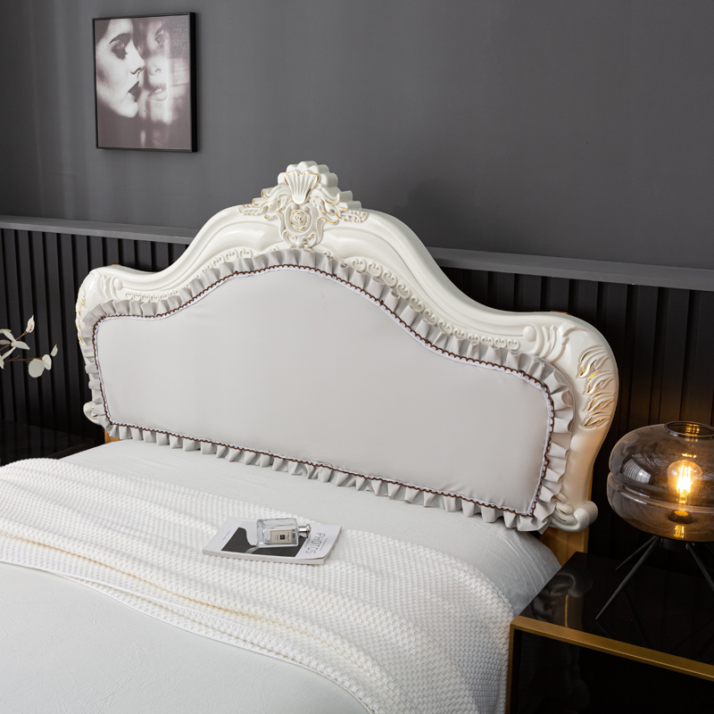 床头罩欧式防猫抓半包弧形半圆规则纯色软包防尘罩