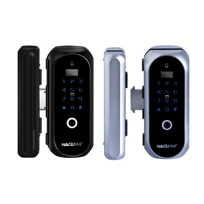 纳奇办公室玻璃门指纹锁免开孔密码锁单门电子门禁系统门刷卡锁