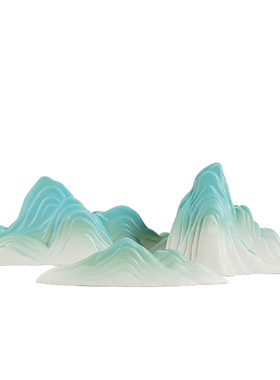 中式创意家居沙盘枯山水刘钱陶瓷假山玄关茶室桌面鱼缸造景装饰品