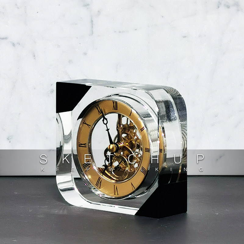 现代欧式水晶钟表办公室创意家居饰品样板间书房床头柜座钟,家居饰品,座钟,淘宝优惠券,粉丝福利购,淘宝优惠卷