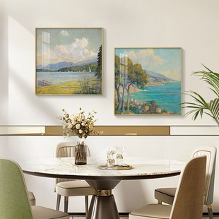 世界名画装饰画莫奈梵高客厅挂画手绘油画风景壁画高级感