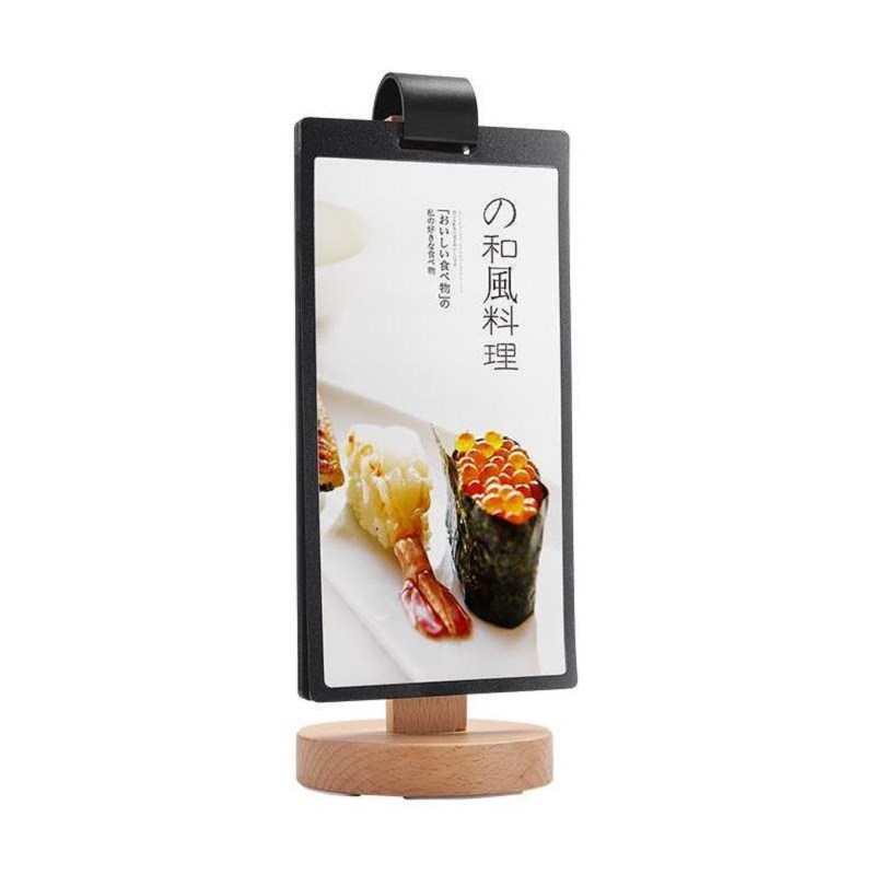 木质翻页定制餐厅酒吧展示牌桌牌5三面旋转酒水牌台牌展示架