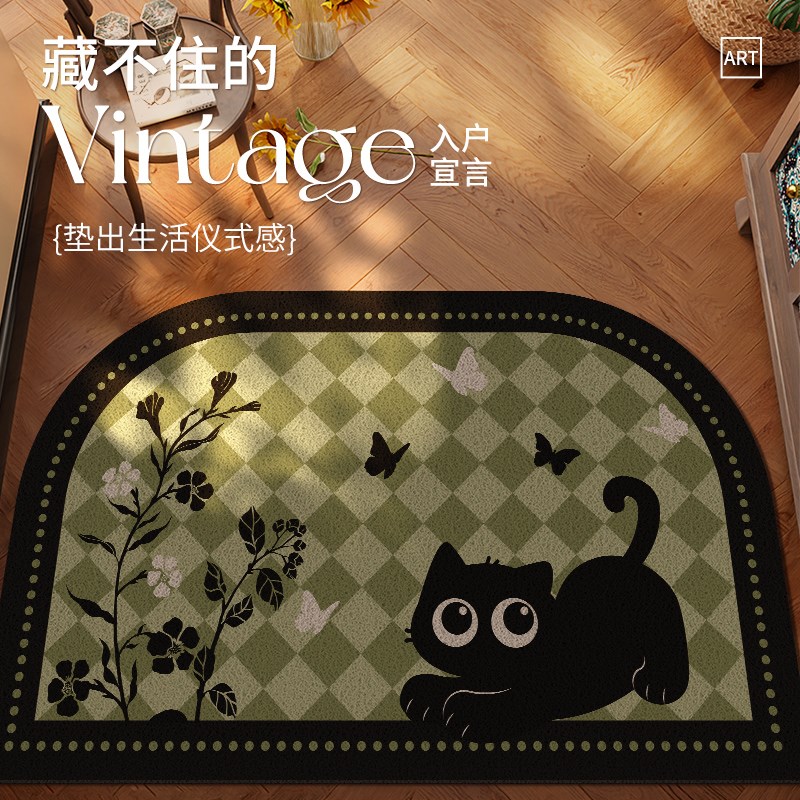 中古风入户门垫进门地垫高级感20新款家用玄关丝圈地垫耐脏防滑