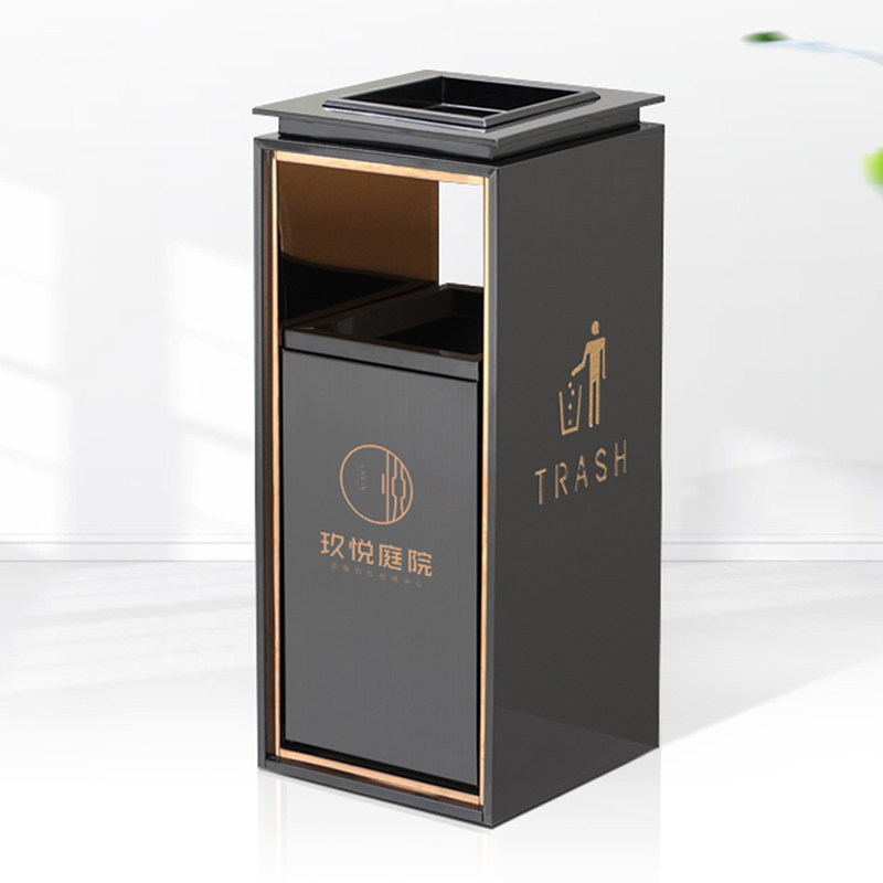 高档不锈钢垃圾桶酒店大堂楼盘写字楼宾馆电梯口带烟灰缸灭烟桶