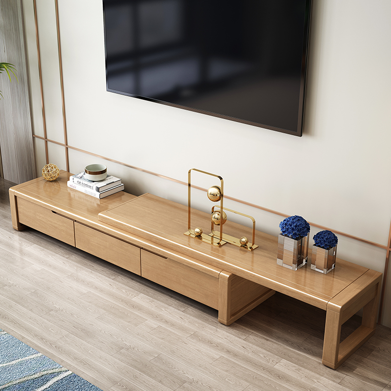 实木电视柜茶几现代经济型沙发餐桌客厅可伸缩地柜