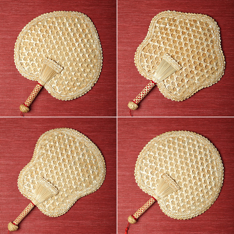 纯手工编织麦秸扇子芭蕉扇宫廷扇老式蒲扇团扇草编复古夏季扇