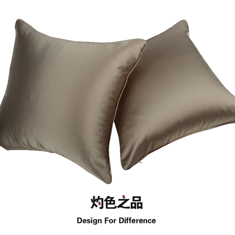 现代古典中式米白紫提花别墅会所酒店沙发床头靠包靠枕靠垫大抱枕