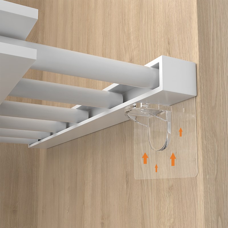 免打孔抽屉分层隔板托架无痕粘贴层板托钉隔板固定器衣柜支撑层托